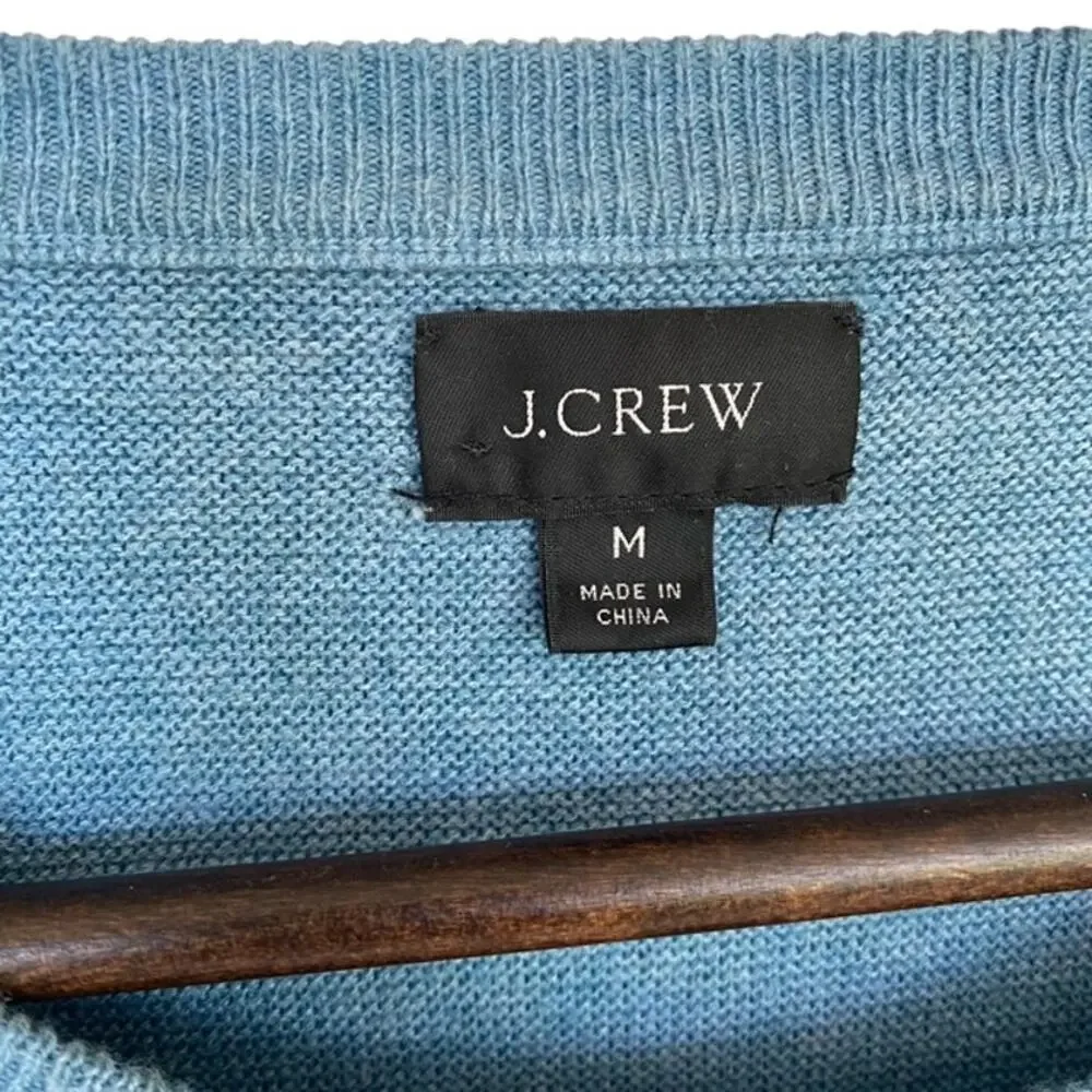 J. Crew Blue Crewneck Pullover Sweater - Medium